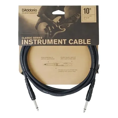 Cable Instrumento Daddario Planet Waves 3m Conectores 1/4" Plug