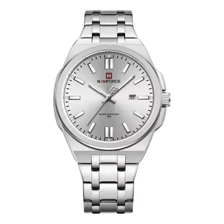 Reloj Hombre Naviforce 9226 Acero Inoxidable Color Plateado