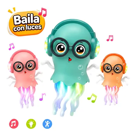 Medusa Bailarina Con Luz Y Musica Jellyfish Bump & Go