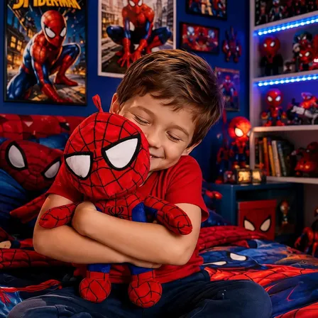 Peluche Hombre Araña Spiderman 25 Cm Súper Suave Para Niños Rojo