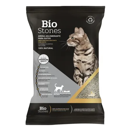 Bio Stones Arena Aglomerante Para Gatos Bentonita Sodica Premium X 4 Kgs