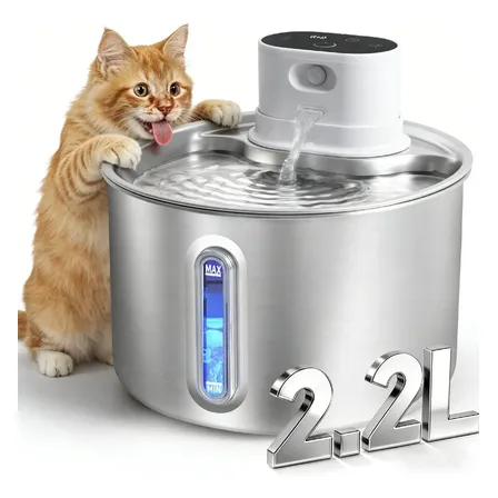 Fuente Bebedero Gatos Automática Sensor 2,2 L