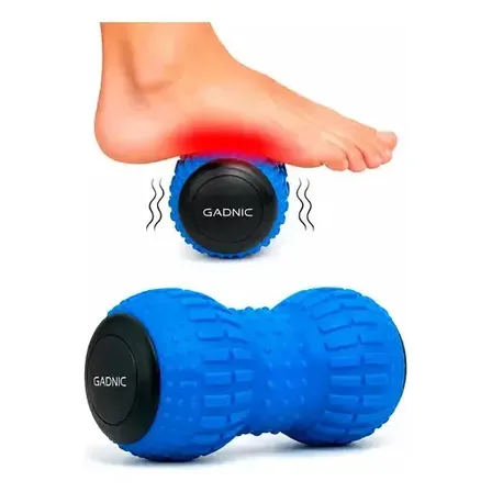 Masajeador Fascitis Plantar Gadnic Rodillo Pies Recargable Azul