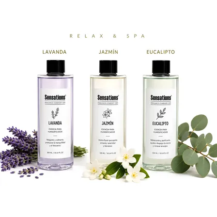Kit 3 Esencias Para Humidificador Base Al Agua Premium 300ml