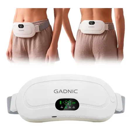 Masajeador Abdominal Gadnic Alivio Menstrual Calor Masaje Blanco