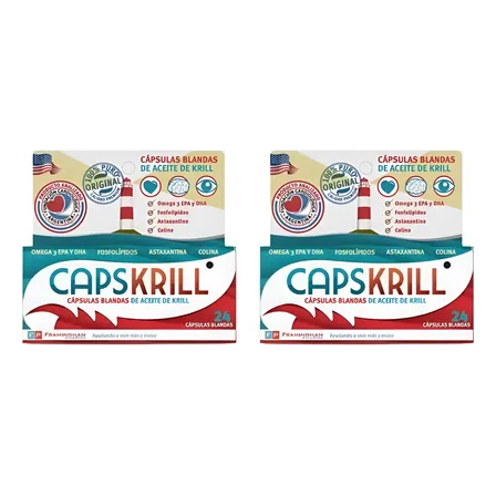 Capskrill X 24 Capsulas Blandas - Aceite De Kril  Pack X2 N/a