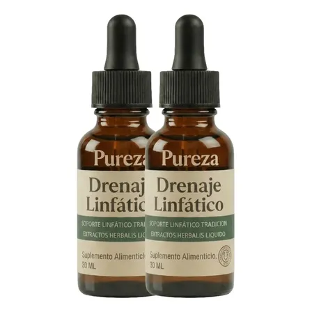 Suplemento en aceite Pureza Gotero Extractos de hierbas Drenaje Linfatico sabor Menta x 30mL 2 un