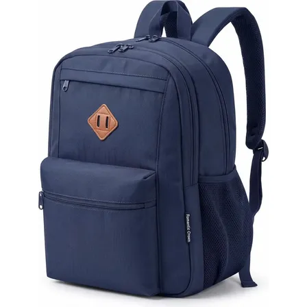 Mochila Para Notebook Escolar Ejecutiva Impermeable Grande Azul Liso