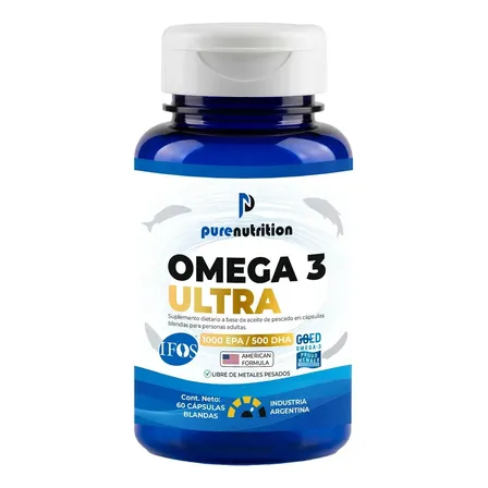Omega 3 Ultra 1000 Epa / 500 Dha - 60 caps Pure Nutrition Ifos Goed