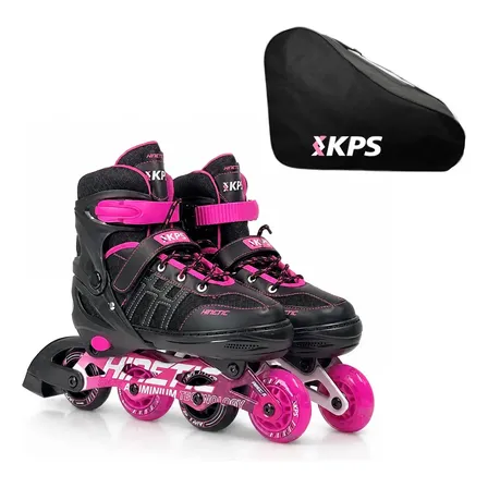 Patines en Línea Kossok Kinetic Extensibles con Chasis de Aluminio, Ruedas PU y Bolso de Traslado