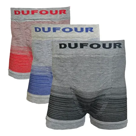 Pack X 3 Boxers Hombre Dufour Sin Costura Rayados Art. 11855 Surtido Rayas Xl