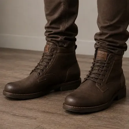 Borcegos Cuero Hombre Chocolate Freeway Soldier 3 Marrón Oscuro Cuero 39 Ar