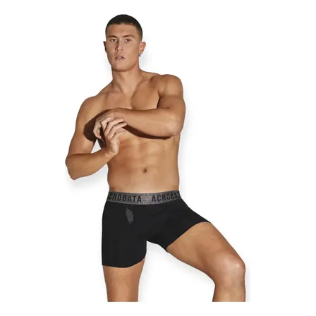 Boxer Hombre Acrobata 5048 Algodon Con Bragueta Combinado Negro 2xl