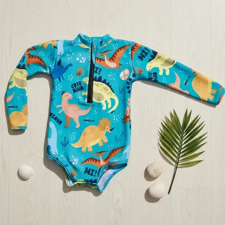 Body Malla Con Protección Uv Bebé Beba Unisex +50 Color Agua Talle 3-6 M
