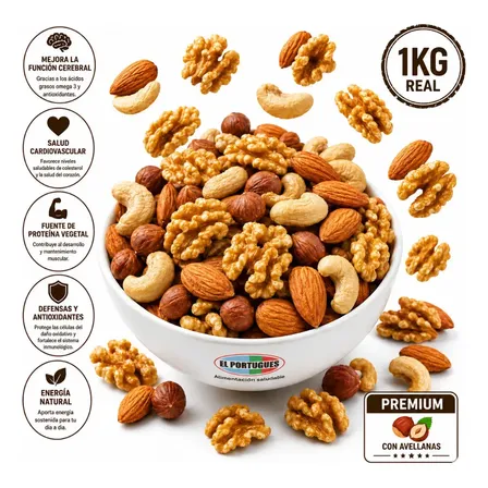 El Portugues mix de frutos secos con Avellanas x 1 kg El Portugues