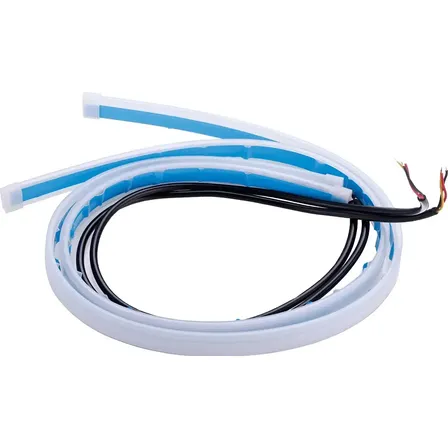 Tira Drl Flexible Blanca Y Ambar (baliza Secuenciial) 60cm Cable Blanco/ambar
