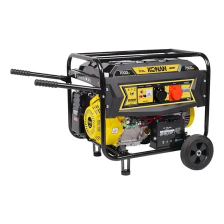 Generador Grupo Eléctrogeno 18hp 7500w Trifásico Konan KGE/7500TE Arranque electrico con Ruedas