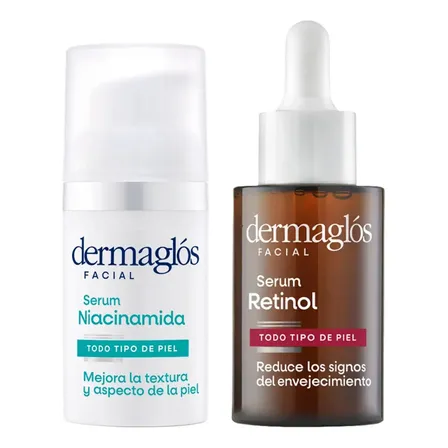 Combo Dermaglós Facial Serum Niacinamida + Retinol