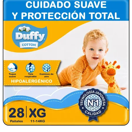 Pañales Duffy Cotton Hiperpack Talle Xg X 28 Un