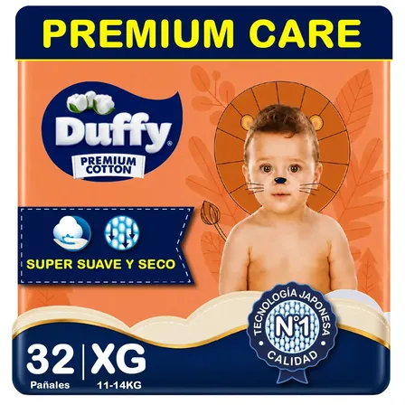 Pañales Duffy Cotton Premium Xg 32 u Tamaño Extra grande (XG)