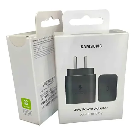 Cargador Samsung 45w Original Para Samsung Galaxy S26 S26+ Negro