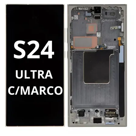Modulo Compatible Samsung Galaxy S24 Ultra Con Marco Pantalla Display Oled Tactil Touch Repuesto Reemplazo Negro Calidad Premium Celular Digitalizador Vidrio