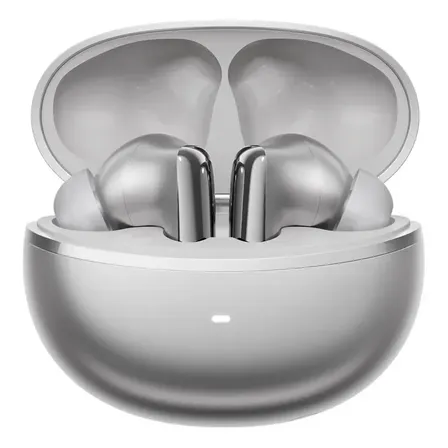Auriculares QCY MeloBuds N70 ANC Inalámbricos Titanio Bluetooth 6.0 - Cancelación Ruido Adaptativa 56dB, DualCore MEMS+Dinámico, LDAC Hi-Res, IPX5, 50Hs Batería, Carga Inalámbrica