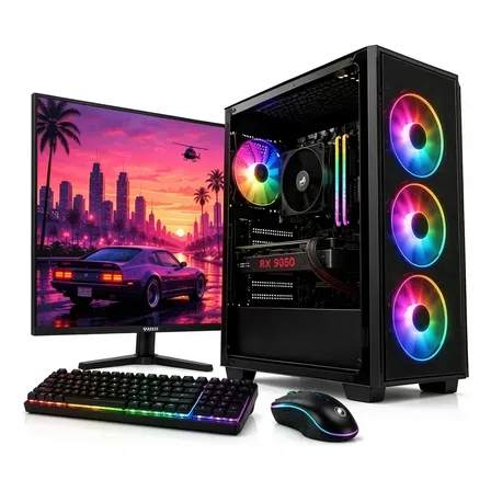 Computadora De Escritorio Amd Ryzen Ready Gta6 1 Tb 16 Gb Rx 9050 8gb