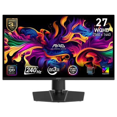 Monitor Gamer 27 Msi Mag 240hz Hdmi Qd-oled X24 271qp 0.03ms Color Negro