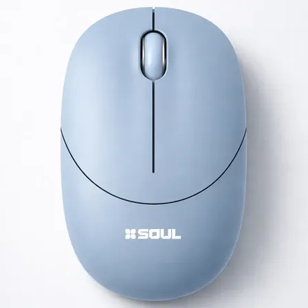 Mouse Inalámbrico 1600 Dpi Soul W250 Pc Notebook Colores Celeste