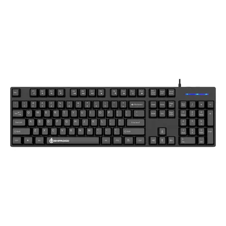 Teclado Shipadoo K600 Con Cable Para Pc Notebook Negro Inglés Us