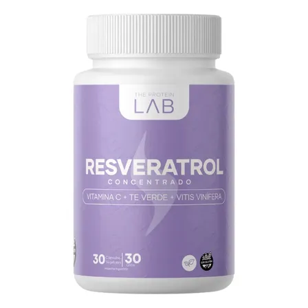 Resveratrol Concentrado Té Verde Vitamina C 30 Cápsulas Antioxidante The Protein Lab