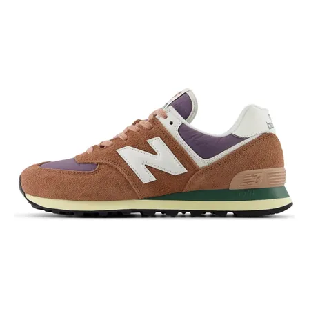 Zapatillas New Balance Sin Género U574wpb Marron Blanco Violeta Liso 11 Us