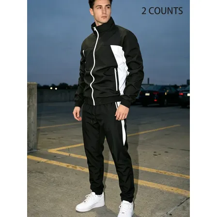 Conjunto Jogging Deportivo Hombre 2 Piezas Blackwhite M