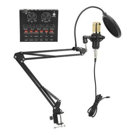 Microfono  Condenser Bm800 Consola Grabacion Estudio Negro