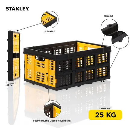 Cesta Plegable Stanley Cajon Plastico Alto Impacto +25kg