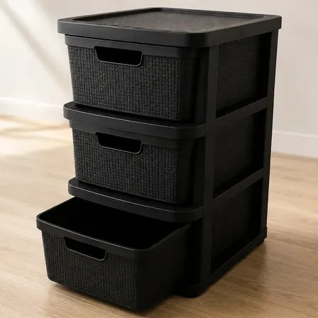 Cajonera Organizador Vitta 3 Cajones Yute Chifonier Premium