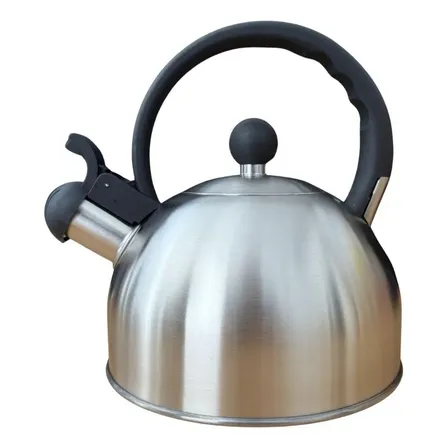 Pava Silbadora 2l Acero Inoxidable Con Manija Plástica Plateado