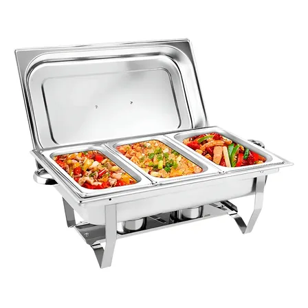 Buffetera Cuk by Gadnic 4L Mantenedor Comidas Chafing 3 Bandejas