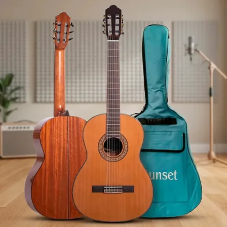 Guitarra Clasica Concierto Rómulo García Cedro Sólido H-800 Color Marrón