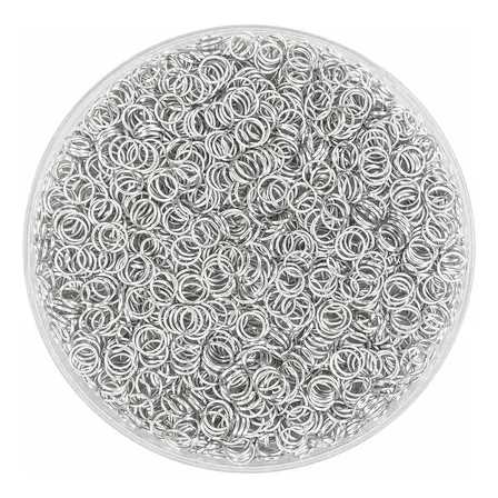Argolla Argollita Unión Metal 6mm Plata X25g Souvenir Bijou