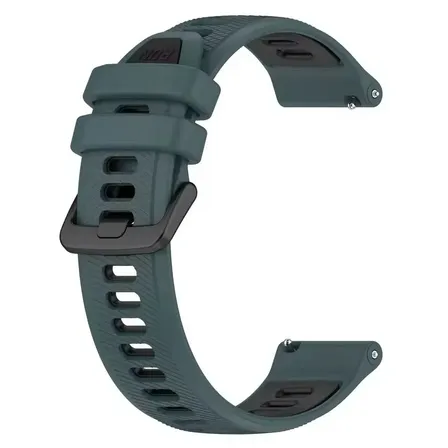 Malla 18mm Para Reloj Huawei Watch Gt4 41mm Huawei Watch Gt5 41mm Gt5 Pro 42mm Garmin Vivomove 3s Forerunner 255s 265s Venu 2s 3s Vivoactive 4s Texturizada Generica Marca Miaband Color Verde Osc/negro