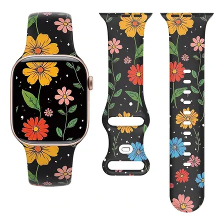 Malla Silicona Apple Watch Series 4 11 Se Ultra Wild Chrysanthemum 40/41/42 Mm