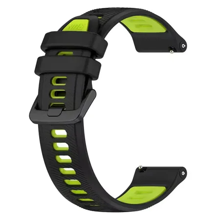 Malla 18mm Para Reloj Huawei Watch Gt4 41mm Huawei Watch Gt5 41mm Gt5 Pro 42mm Garmin Vivomove 3s Forerunner 255s 265s Venu 2s 3s Vivoactive 4s Texturizada Generica Marca Miaband Color Negro/verde