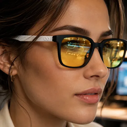 Lentes Anteojos Filtro Amarillos Anti Luz Azul Hombre Mujer Clic15 Negro Blanco Amarillo