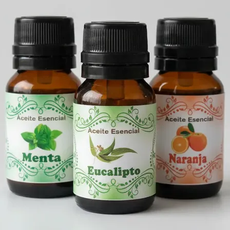Aceite Esencial Eucalipto, Menta, Naranja, Kit, Set