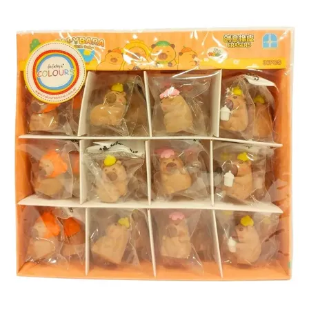 Souvenir Infantiles X36 Goma De Borrar Capybara 3d
