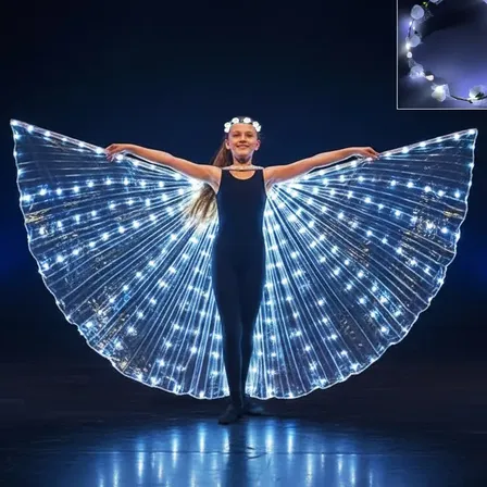 Capa Luminosa 100x200 Cm + Tiara Led Novia Fiesta 15 Luces Blancas