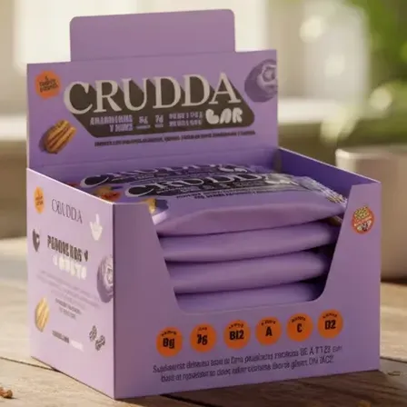 Barra de Proteína Crudda de Arándano y Nuez Vegana Sin Gluten x10 Unidades