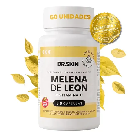 Melena de León Dr Skin, Cápsulas para Memoria y Concentración con 60 Unidades